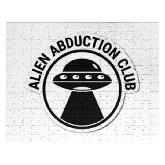 Alien Abduction Club Artwork Jigsaw Puzzles
