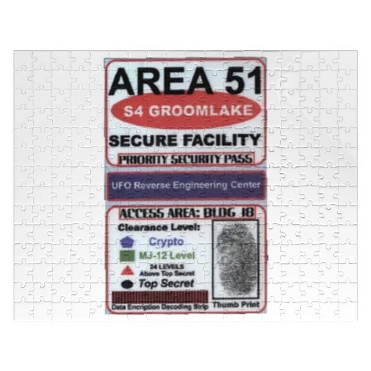 Area 51 Reverse Engineering Pass Jigsaw Puzzles