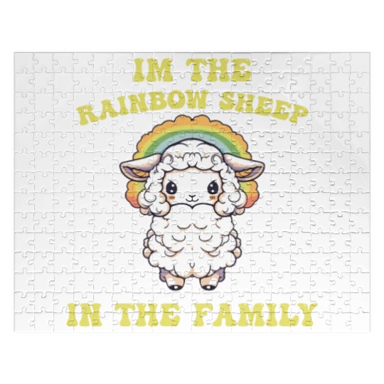 I'm The Rainbow Sheep Animal Lover LGBT Community Jigsaw Puzzles