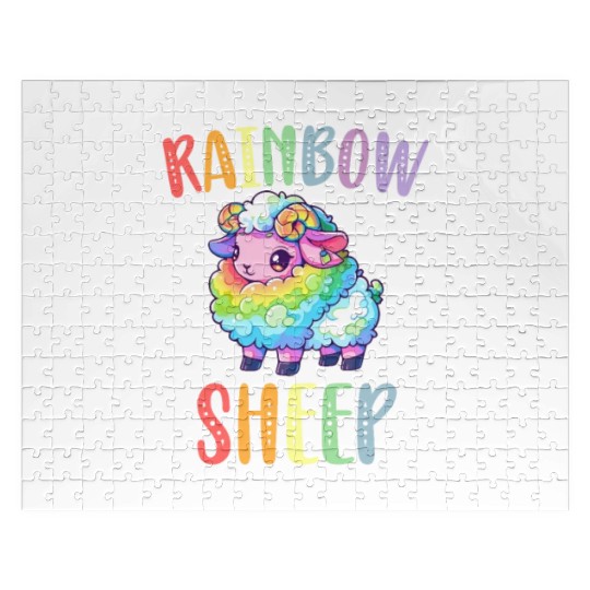 Rainbow Sheep Lesbian Gay Community Transgender Jigsaw Puzzles