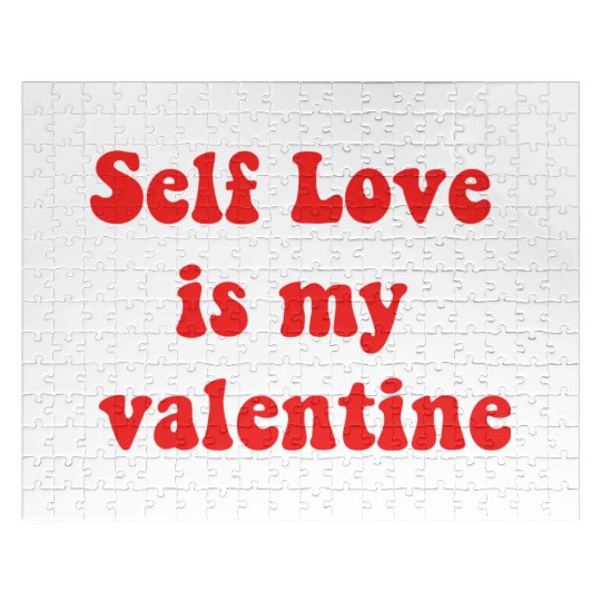 Self love is my valentine cute summer stars Jigsaw Puzzles