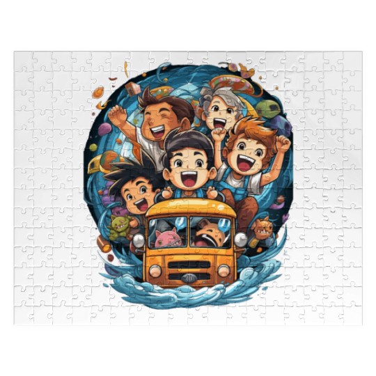 Back to School Pre-K Kindergarten School Bus Jigsaw Puzzles