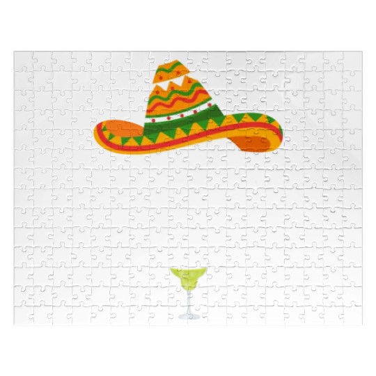 Margarita Golf Ball Mexican Sombrero Jigsaw Puzzles