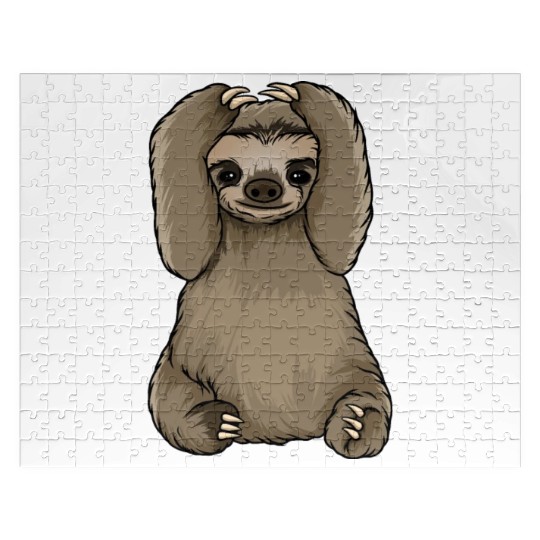sloth omg what did i do Jigsaw Puzzles