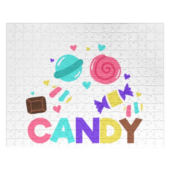 Halloween Candy Trick or Treat Party quote Jigsaw Puzzles