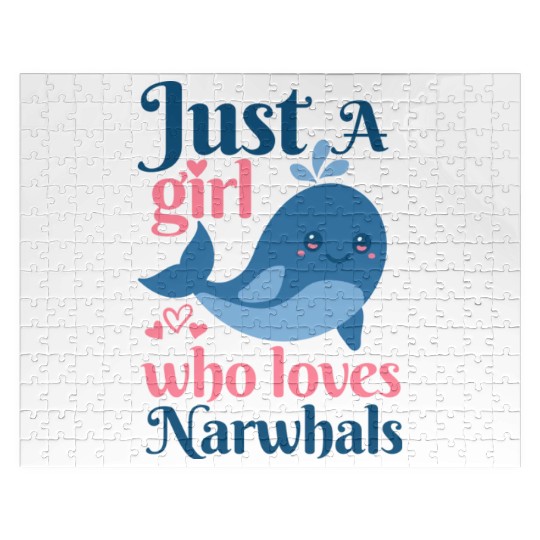 Narwhal Narwhal Lover red Jigsaw Puzzles