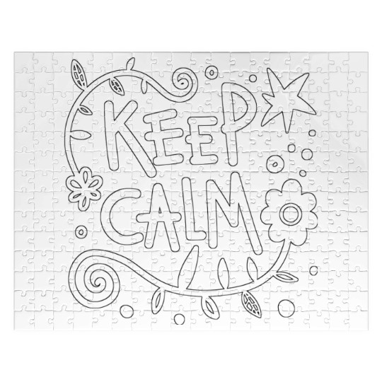 keep calm green 80s humor Jigsaw Puzzles