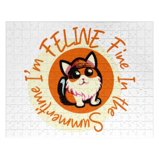 I'm FELINE Fine | Cat Lover Summer Animal Party Jigsaw Puzzles