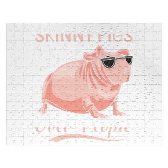 Hairless Guinea Pig Skinny Pig Owner Cavy Rodent Jigsaw Puzzles