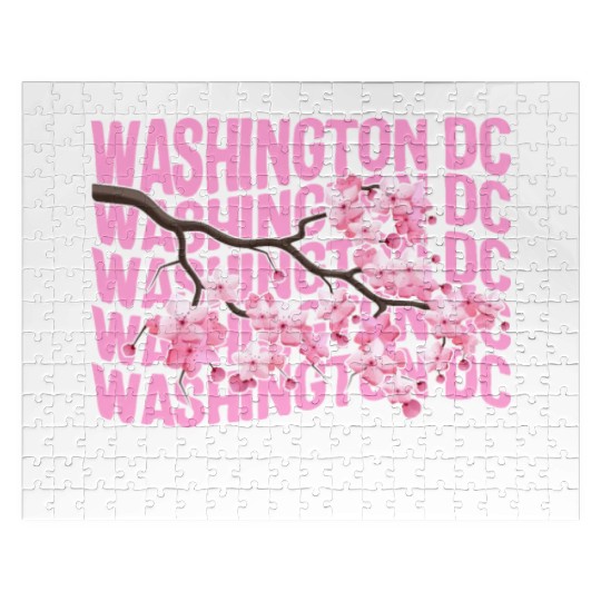 Washington DC Jigsaw Puzzles, Cherry Blossom Floral Pop
