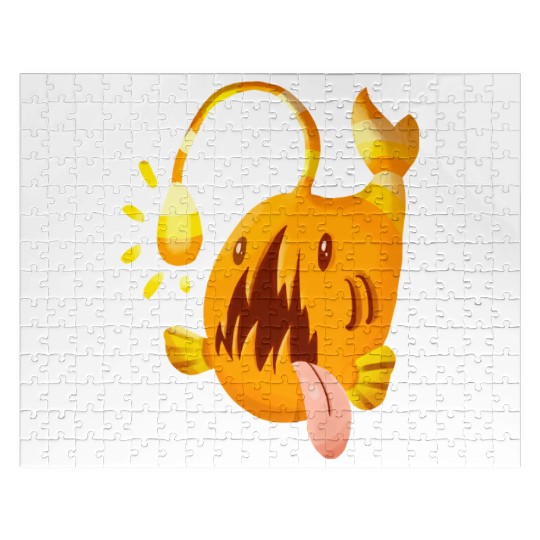 The Orange Candy Corn Angler Fish Jigsaw Puzzles