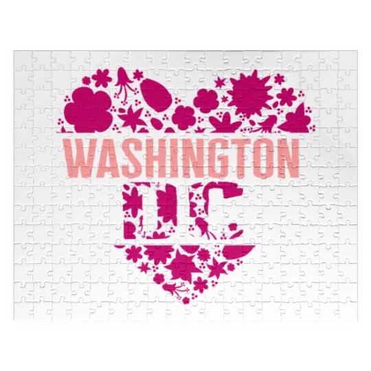 Washington DC Jigsaw Puzzles, Cherry Blossom Heart Floral