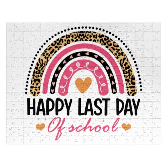 Leopard Rainbow Last Day Of School Teacher Jigsaw Puzzles