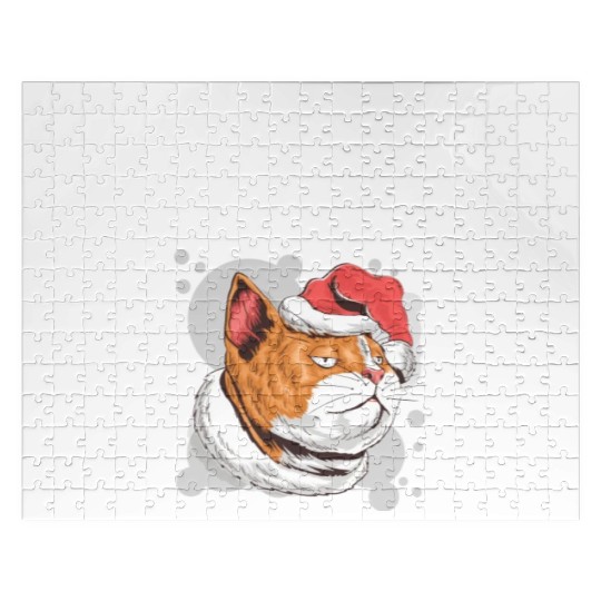 Yes I m Cold Lazy Cat Face Cozy Chilly Days Jigsaw Puzzles