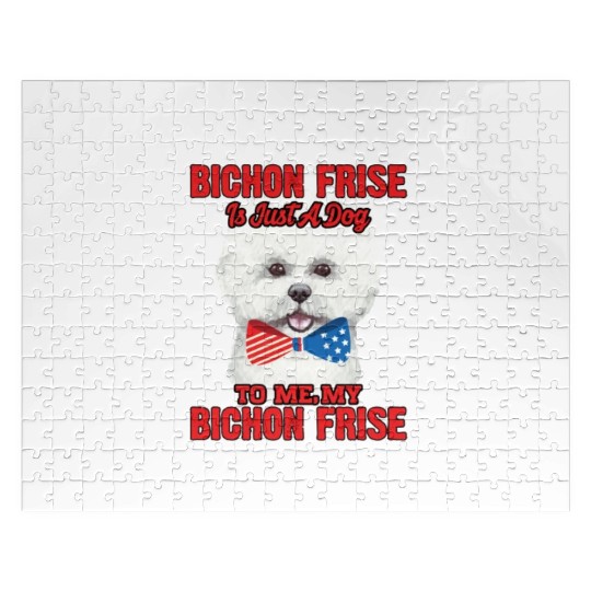 To The World My Bichon Frise Is A Dog To Me Jigsaw Puzzles