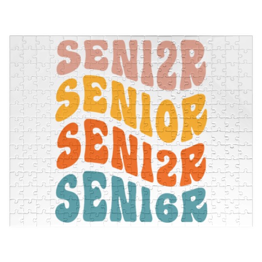 Retro Senior 2026 Graduation Class Of 2026 Back Jigsaw Puzzles