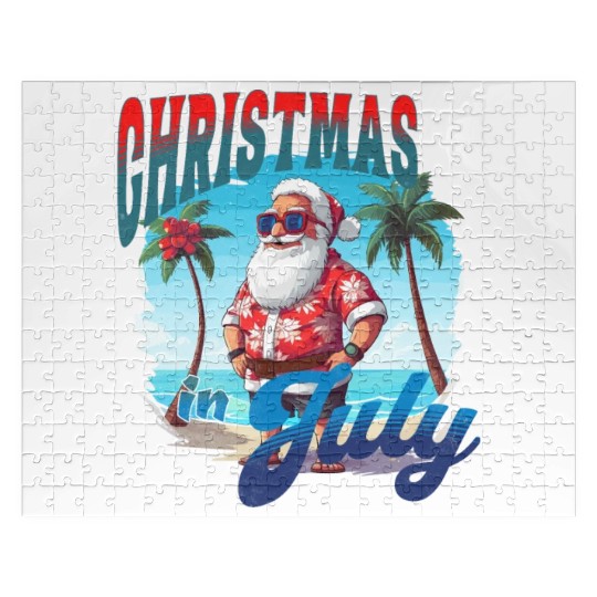 Santa at the Beach | Christmas In July Jigsaw Puzzles