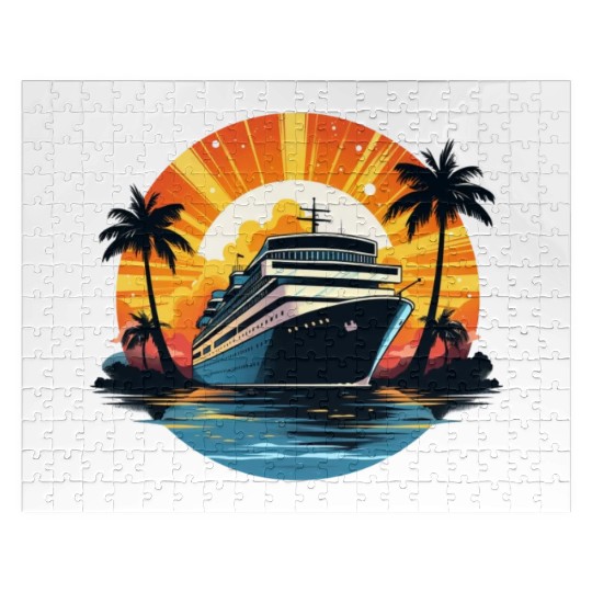 Cruise Ship, Family Vacation, cruise, travel Jigsaw Puzzles