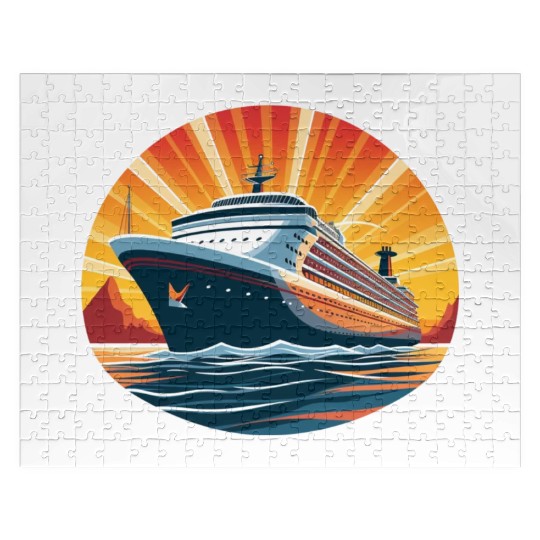 Cruise Ship Family Vacation, cruise, travel Jigsaw Puzzles