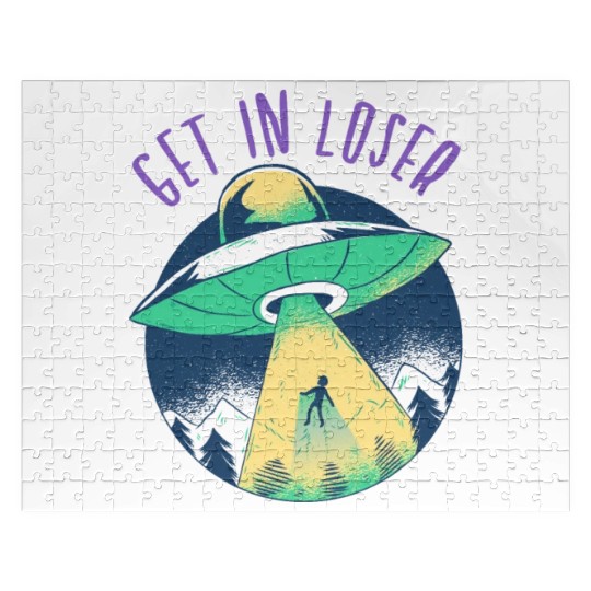 Go In Loser - Funny Alien Abduction Jigsaw Puzzles