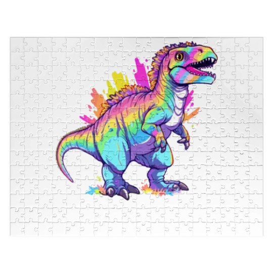 Allysaurus Dinosaur LGBT Community Dino Lover Pun Jigsaw Puzzles