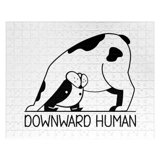 Downward Human Funny Yoga Pun For A Yoga Lover Jigsaw Puzzles