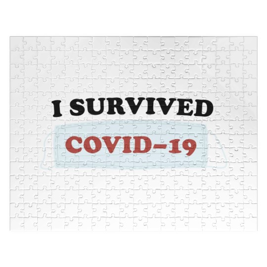 I SURVIVED COVID19 green Jigsaw Puzzles