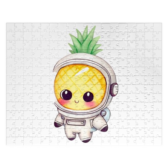 Kawaii astronauts pineapple Jigsaw Puzzles