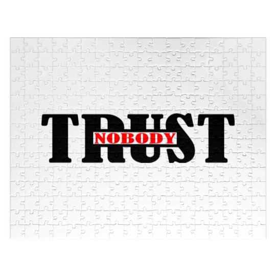 Text Trust no one logo Jigsaw Puzzles