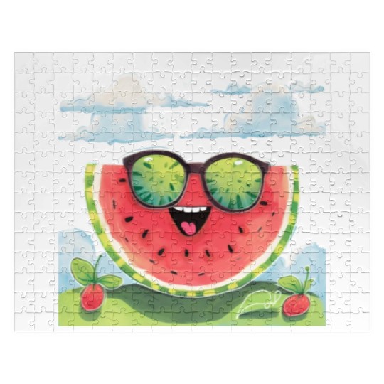 Cute Watermelon Party Summer Melon Fruit Jigsaw Puzzles