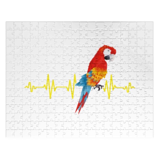 Macaw Heart Beat Parrot lover Macaws Parrots Jigsaw Puzzles