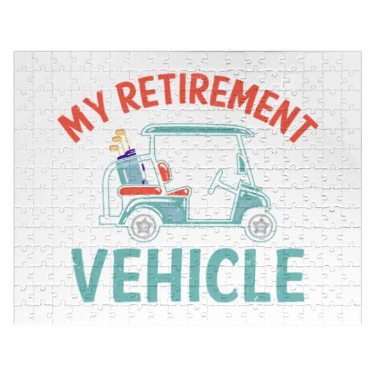 My Retirement Vehicle Sport Golfing Golfer Golf Jigsaw Puzzles