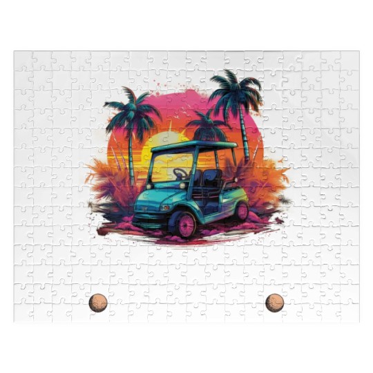Let's Get Drunk And Drive The Golf Cart Funny Golf Jigsaw Puzzles