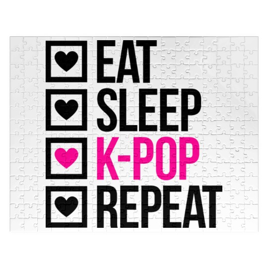 EAT SLEEP KPOP REPEAT - Stupid Jigsaw Puzzles