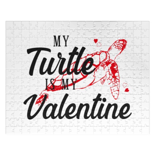Sea Turtle Tortoise Valentines Day Jigsaw Puzzles
