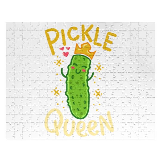 Pickle Queen Vegan Funny Cucumber Vegetable Jigsaw Puzzles