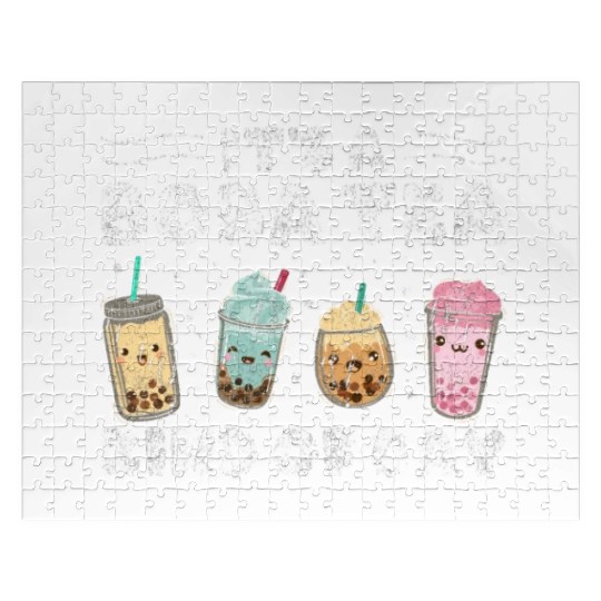 It´s A Boba Tea Kind Of Day Kawaii Bubble Tea Jigsaw Puzzles