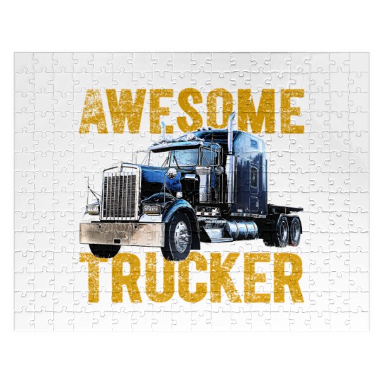 Awesome Trucker Big Rig Semi-Trailer Truck Driver Jigsaw Puzzles