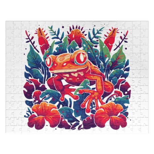 Wild Poison Frog Goth Goblincore Fairycore Gothic Jigsaw Puzzles