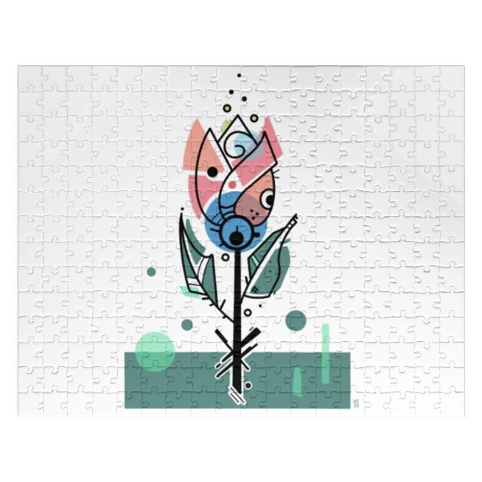 Retro Tulip Flower Jigsaw Puzzles