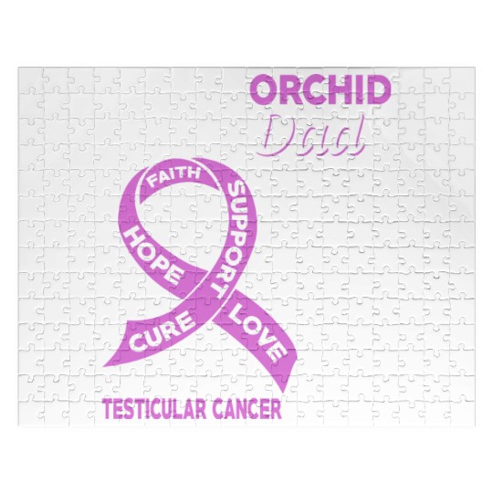 I Wear Orchid For My Dad Testicular Cancer Jigsaw Puzzles