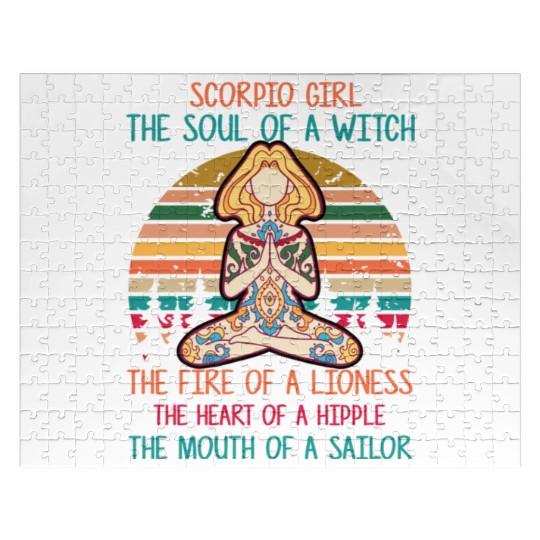 Yoga Lover Gift Scorpio Girl Classic Jigsaw Puzzles
