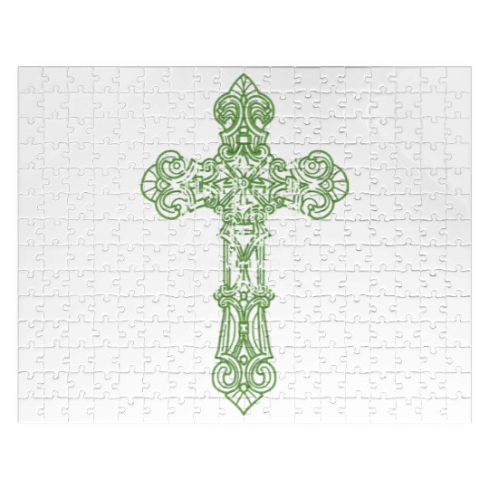 St Patrick's Day Celtic Cross Prayer Christian Att Jigsaw Puzzles
