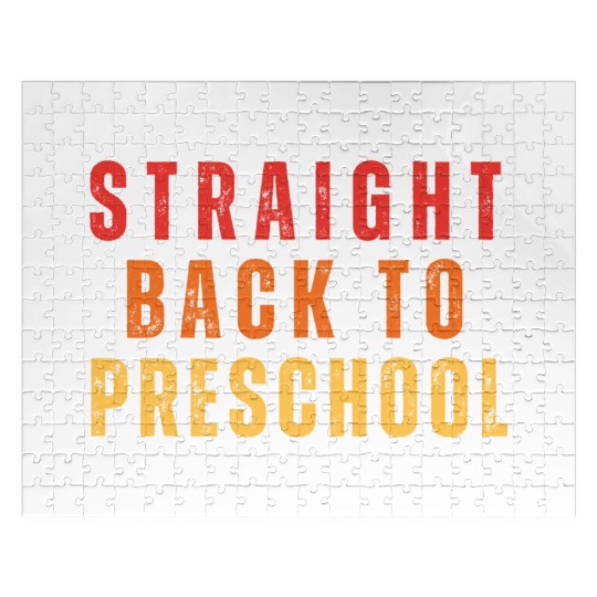 Preschool Teacher Back to school in retro vintage Jigsaw Puzzles