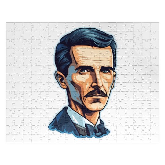 Nikola Tesla Physics Geek Nerd Jigsaw Puzzles