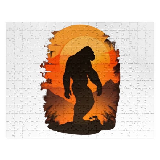 A Sasquatch Silhouette In The North Jigsaw Puzzles