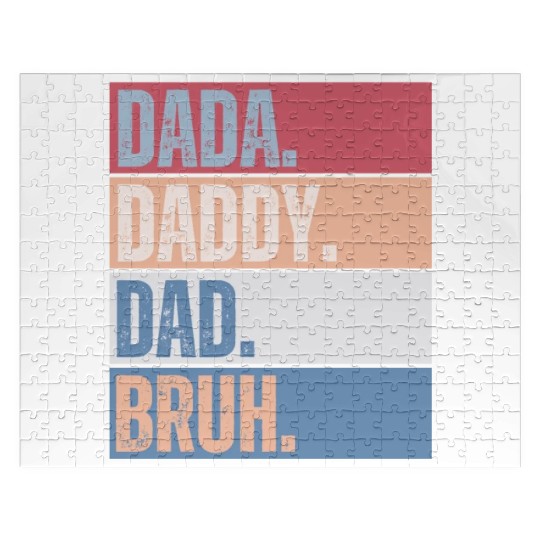 Dada Daddy Dad Bruh Fathers Day Vintage Funny Jigsaw Puzzles