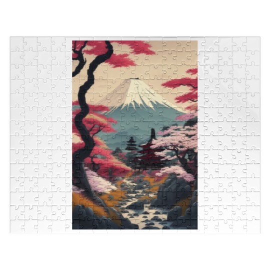 Asia Landscape Serene Mount Fuji Jigsaw Puzzles