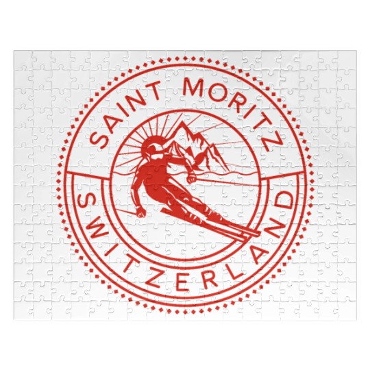 Saint Moritz Switzerland Skiing Jigsaw Puzzles