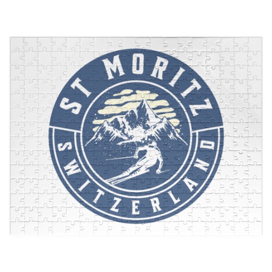 Saint Moritz Switzerland Skiing Jigsaw Puzzles